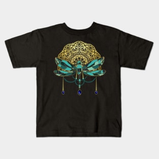 Dragonfly mandala Kids T-Shirt